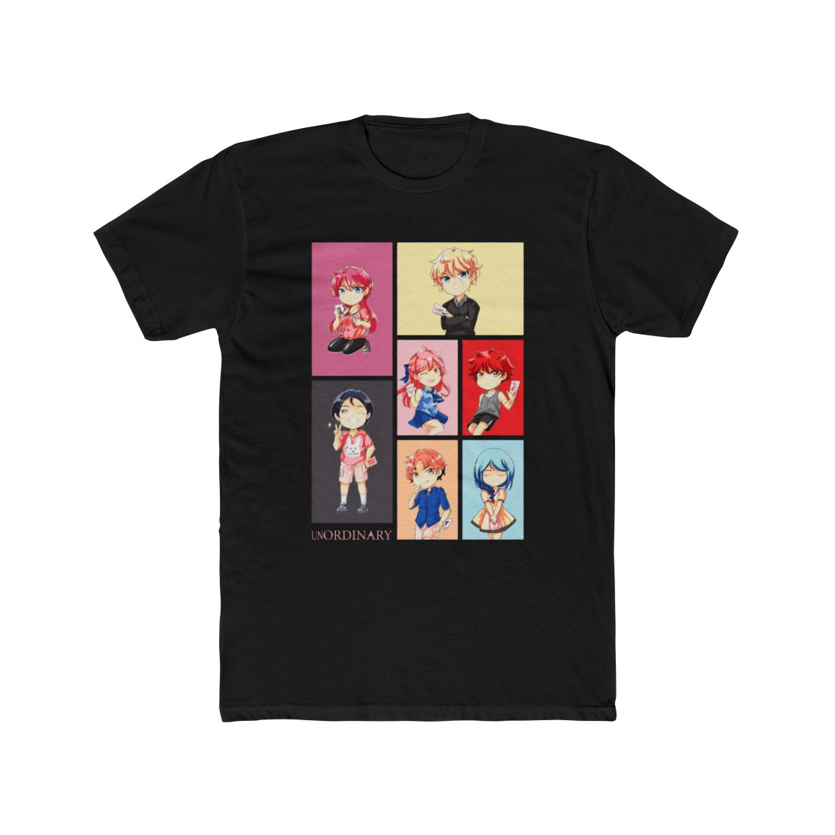 UnOrdinary Chibi Group Boyfriend Fit Girls T Shirt - alternate angle 3, merchandise